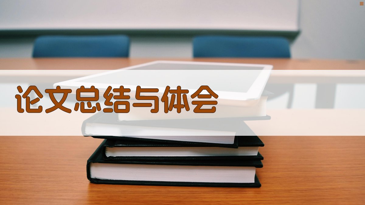 论文总结与体会