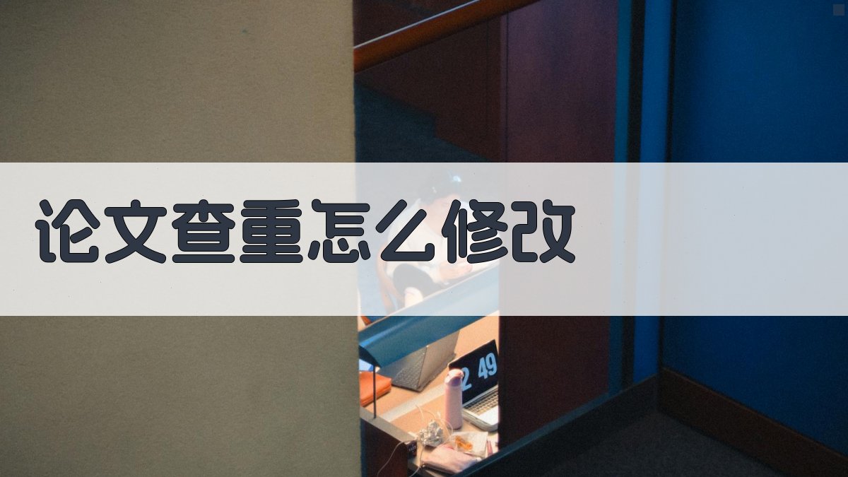 论文查重怎么修改