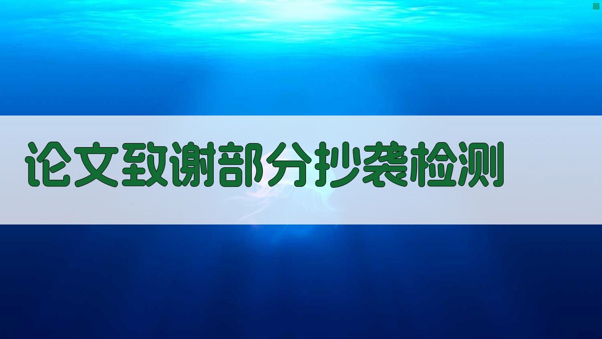 AI论文致谢部分抄袭检测