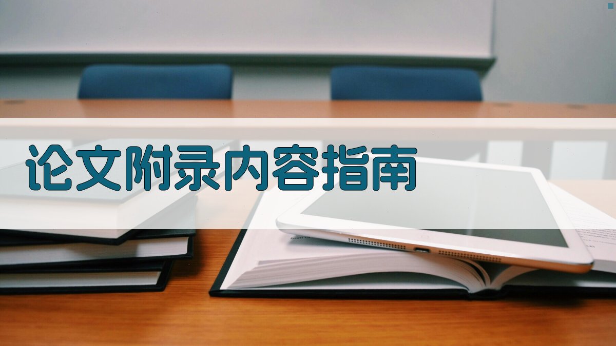 AI论文附录内容指南