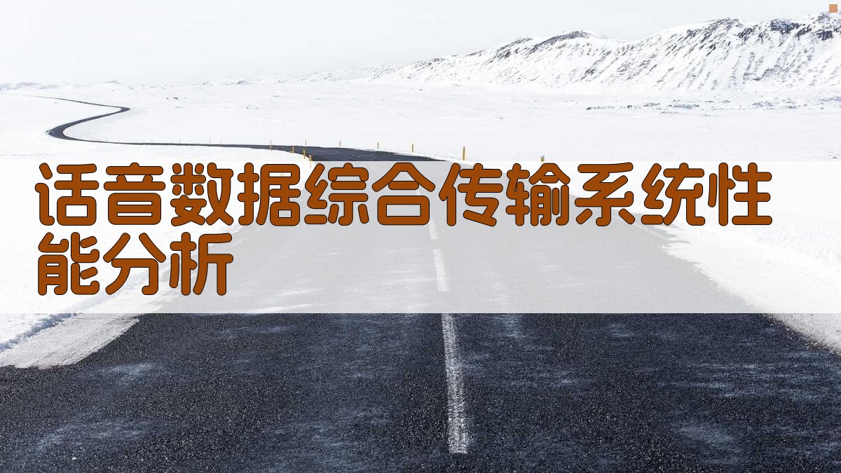 话音数据综合传输系统性能分析