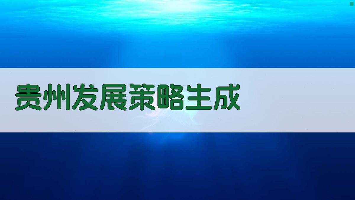 AI智能贵州发展策略生成器