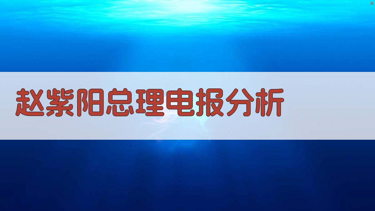 赵紫阳总理电报分析