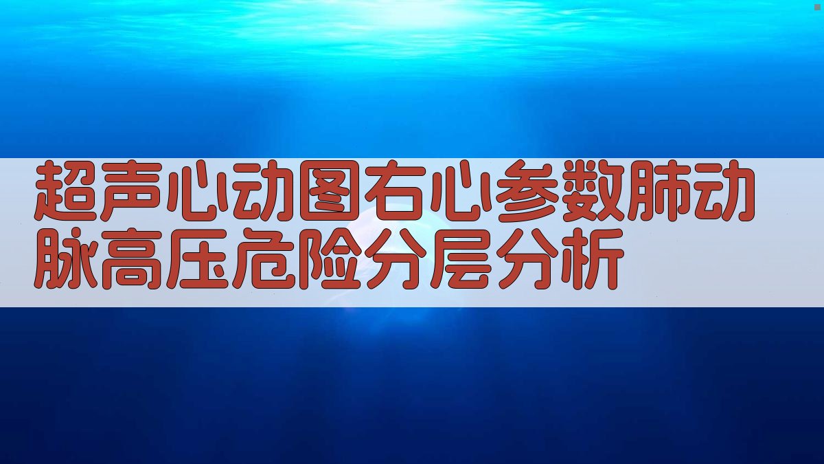 AI肺动脉高压危险分层分析助手