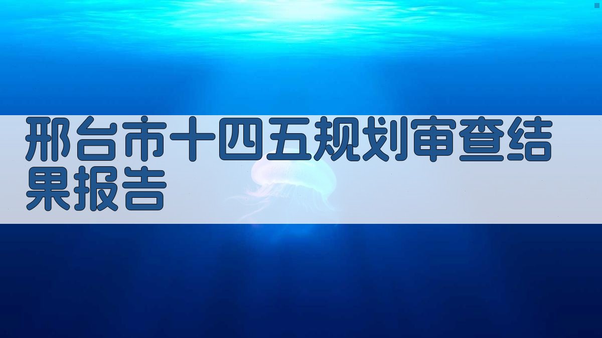 AI一键生成邢台市十四五规划审查结果报告