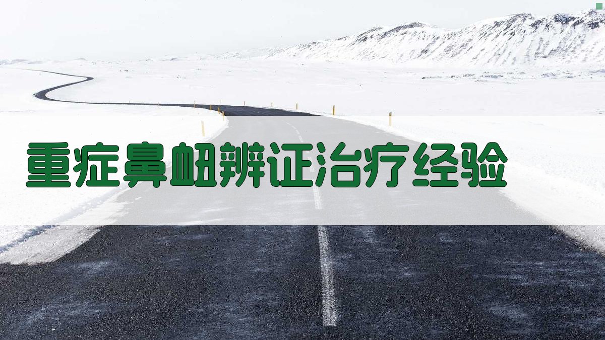 重症鼻衄辨证治疗经验