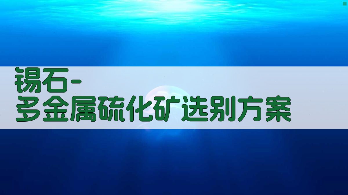 AI一键生成锡石-多金属硫化矿选别方案
