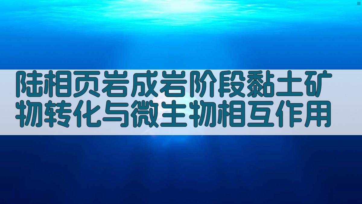 陆相页岩成岩阶段黏土矿物转化与微生物相互作用