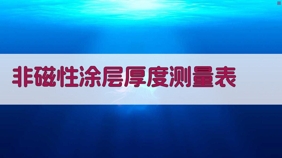 非磁性涂层厚度测量表