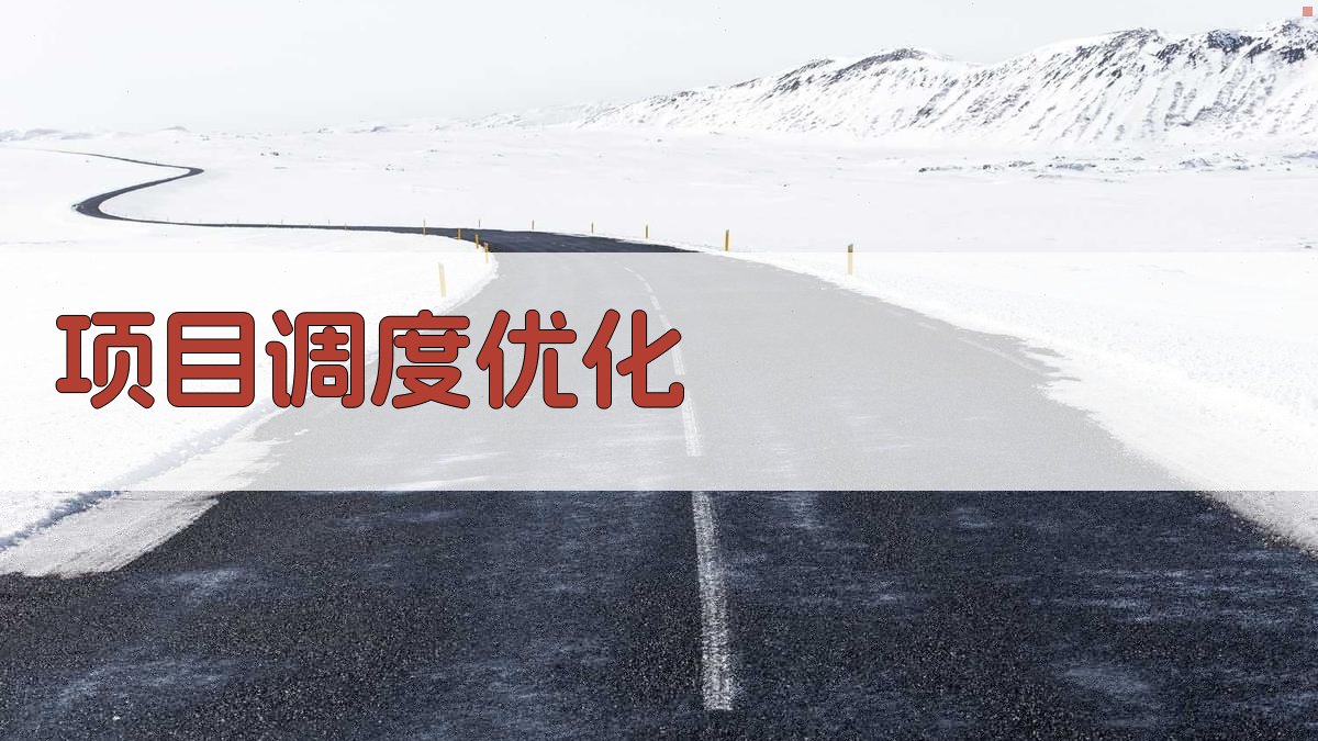 项目调度优化