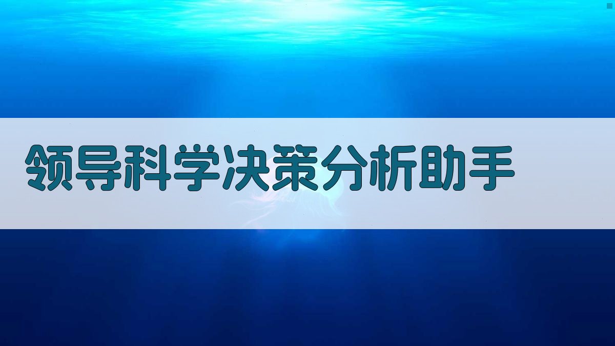 领导科学决策分析助手
