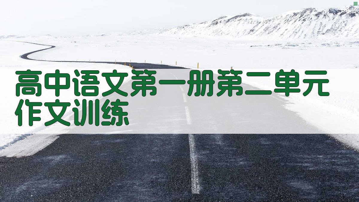 高中语文作文训练