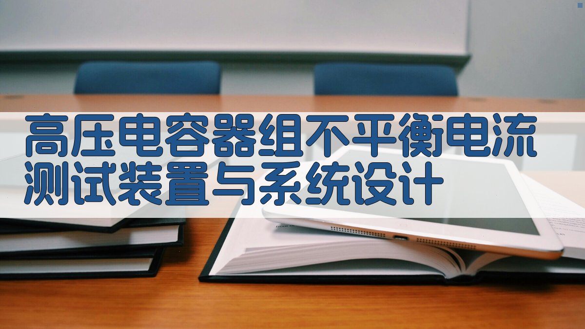 高压电容器组不平衡电流测试装置与系统设计