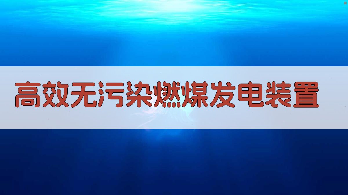 高效无污染燃煤发电装置分析