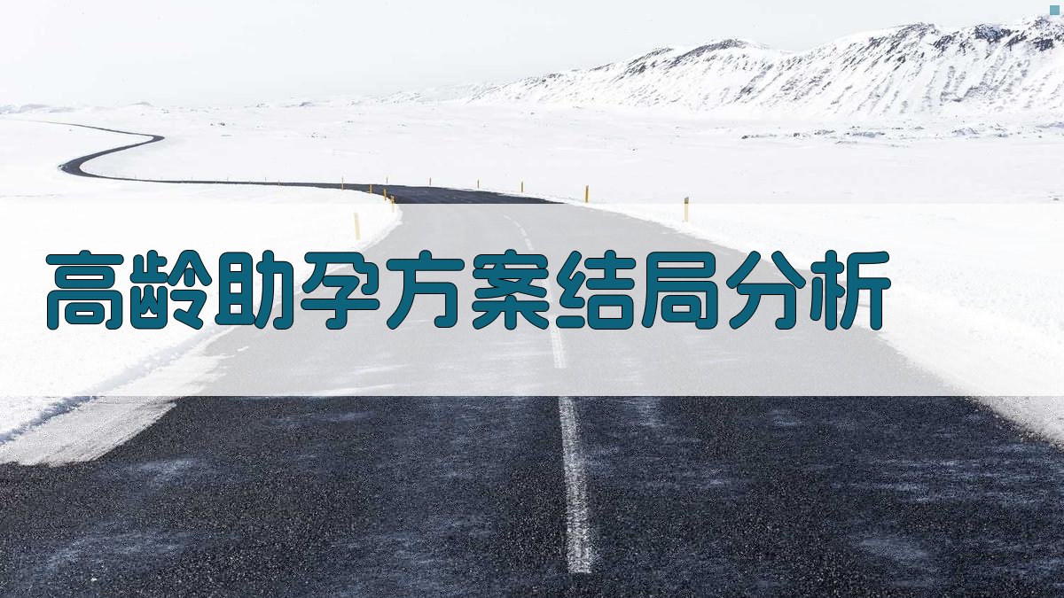 高龄助孕方案结局分析工具
